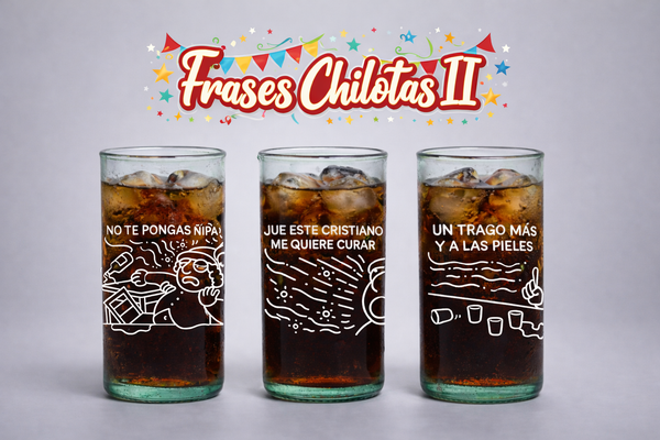 Frases chilotas II Set 3 vasos