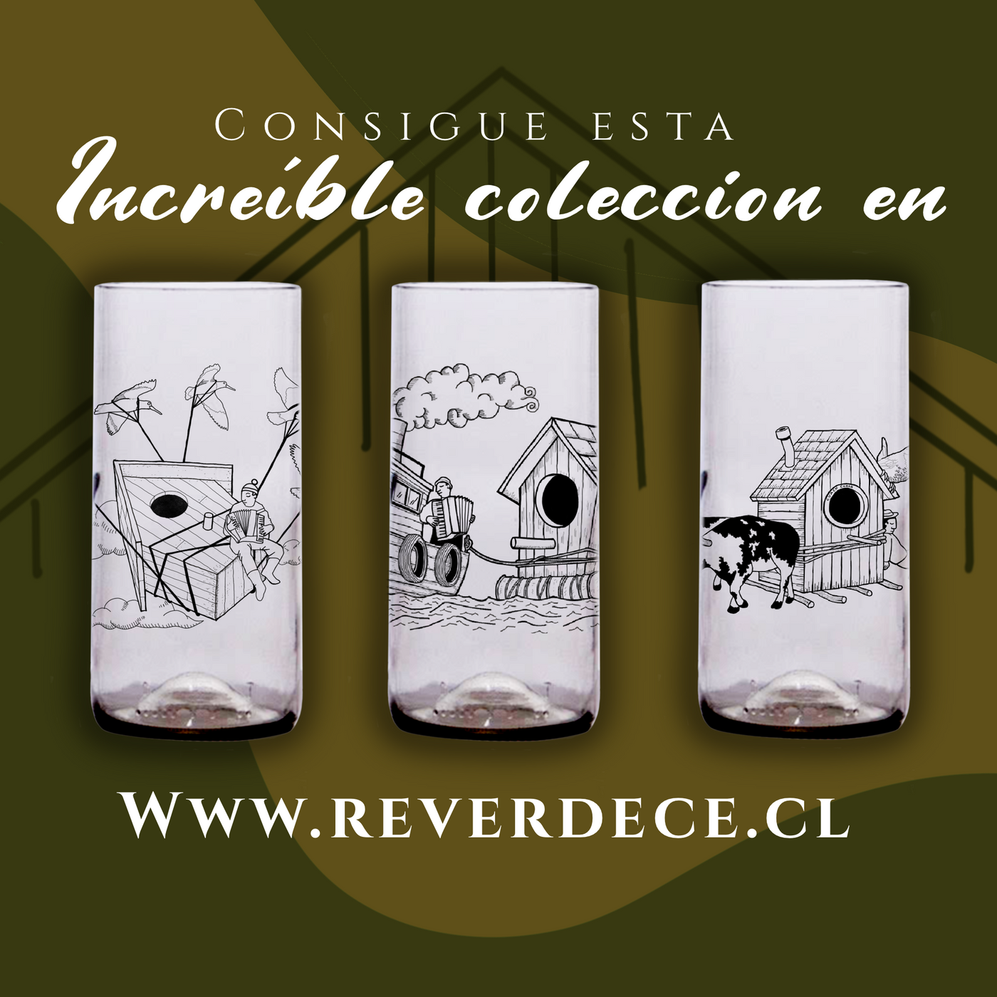 Mingas chilotas Set 3 vasos