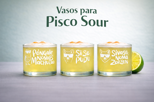 Set 3 Vasos Pisco Sour – Edición Fauna Chilota (300 ml)