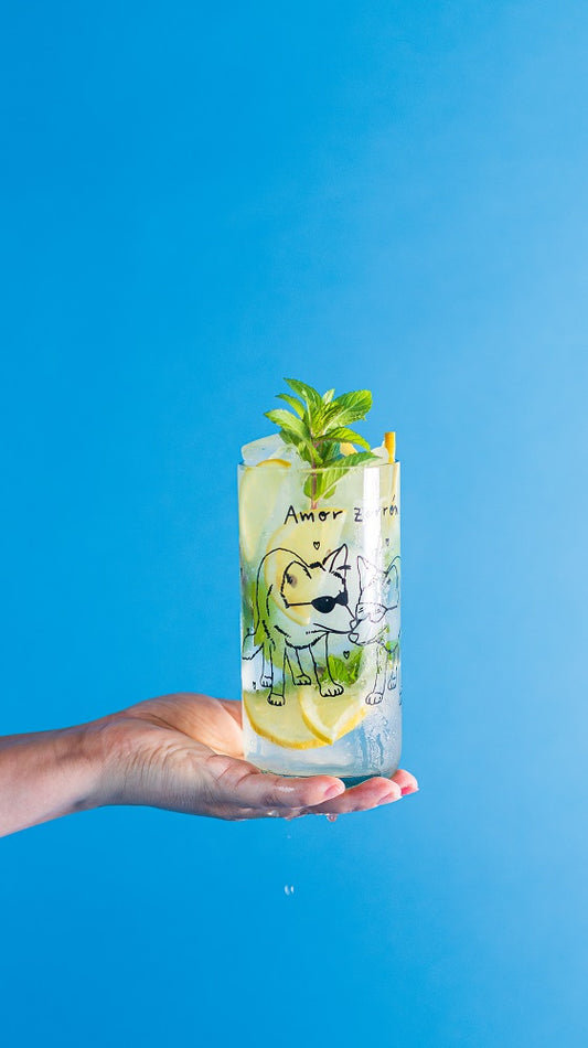 San Valentín Set 6 vasos transparentes