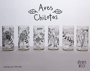 Aves chilotas Set 6 vasos