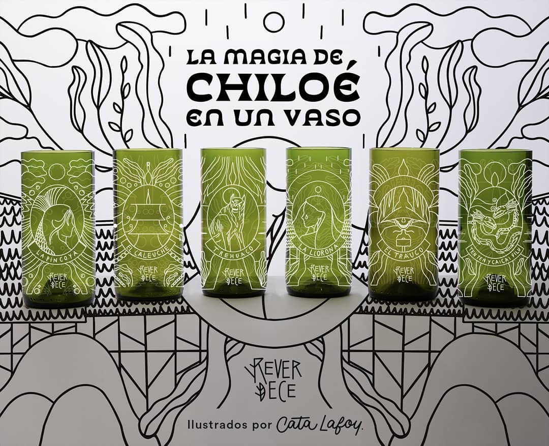 Mitología Chilota Set 6 vasos