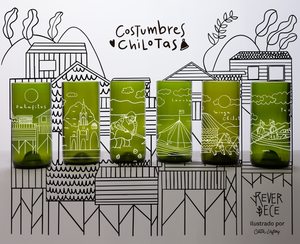 Costumbres chilotas Set 6 vasos